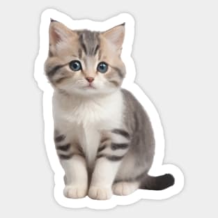 Nature, Cute Little Cat Sticker